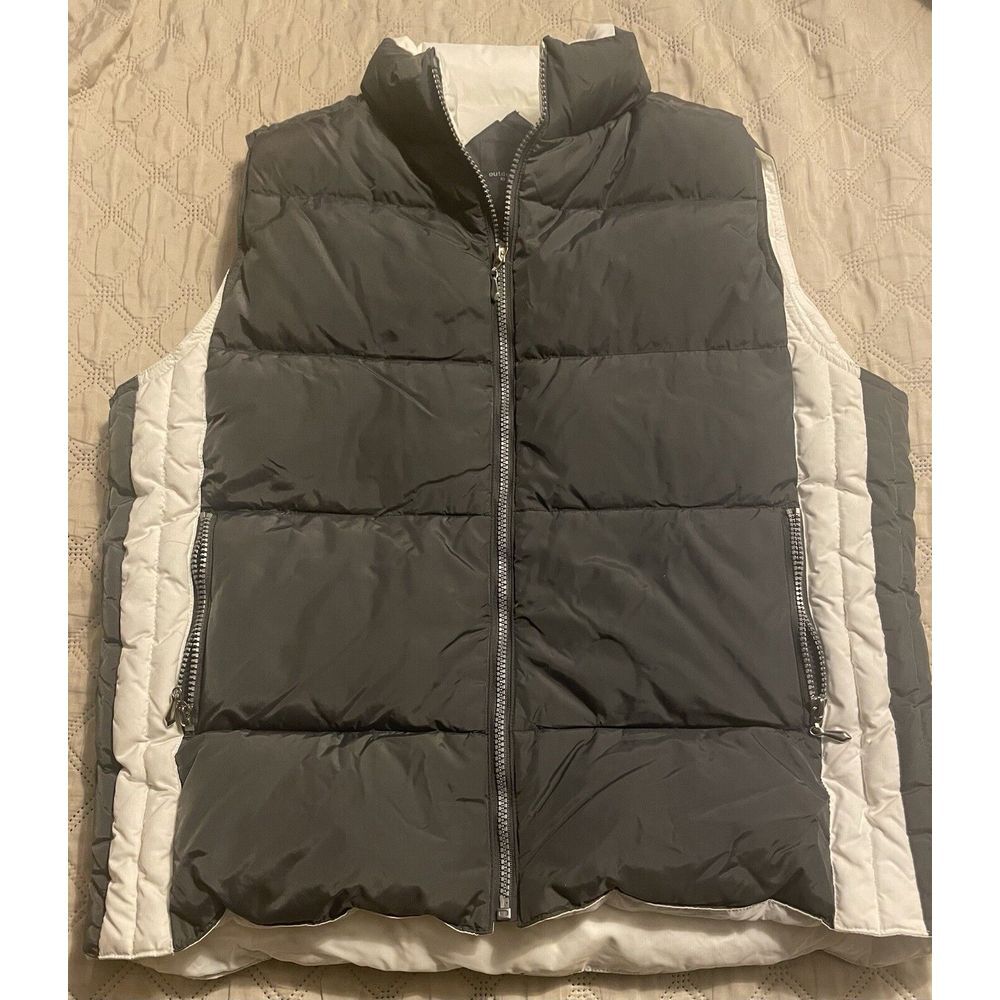 Outdoor Exchange Washable Down Men's Vest L‎ Gray and Cream